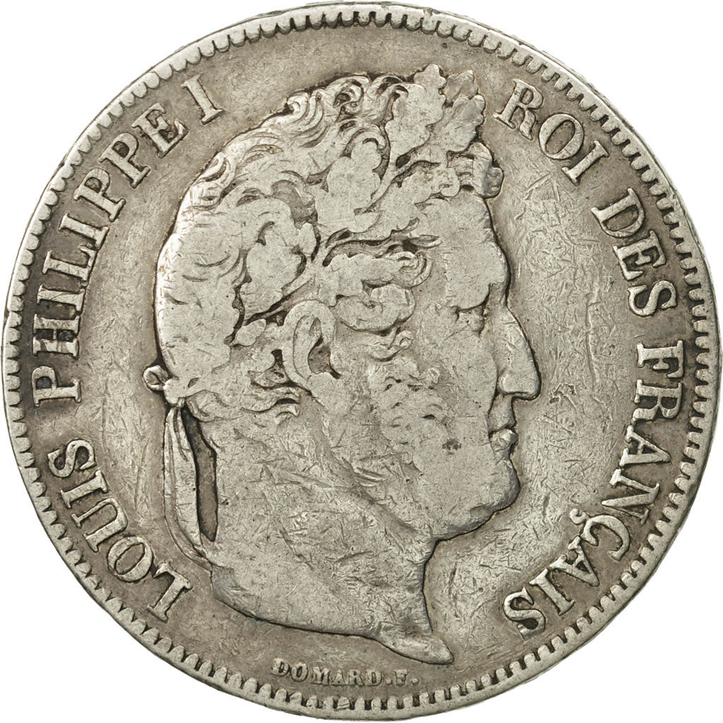 Monnaie, France, Louis-Philippe, 5 Francs, 1833, Bordeaux, TB+, Argent