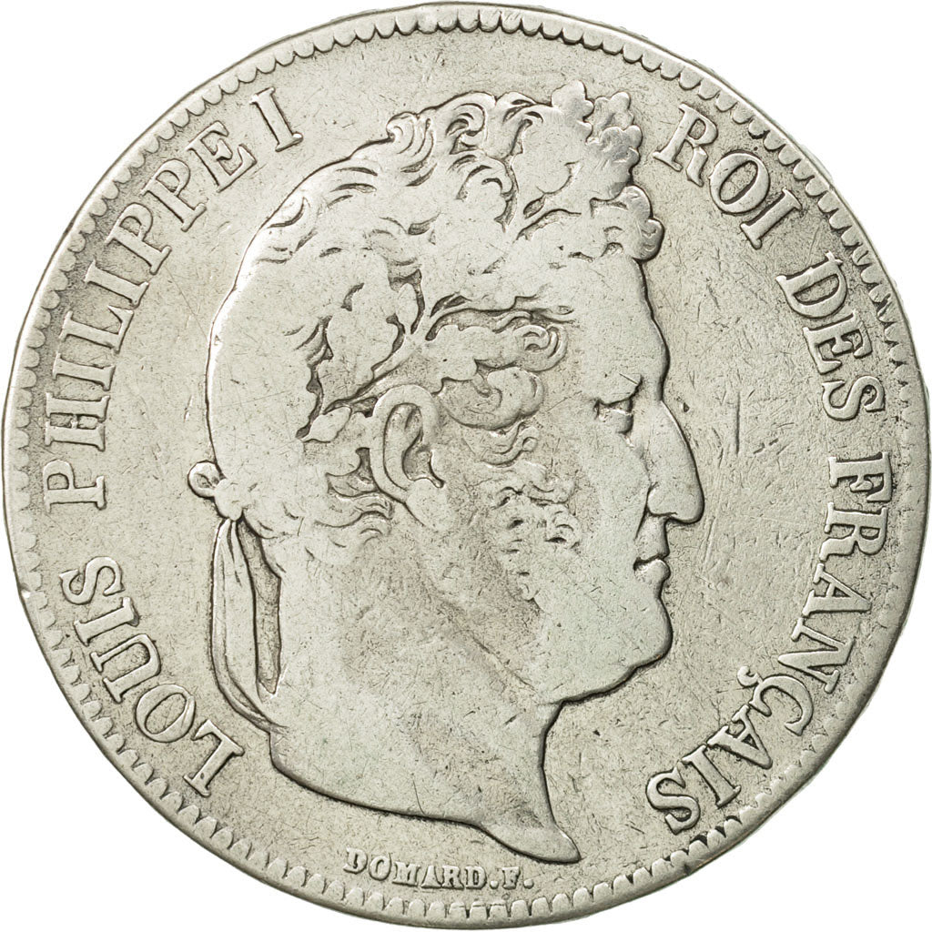 France, Louis-Philippe, 5 Francs, 1837, Rouen, VF(20-25), Silver, KM:749.2