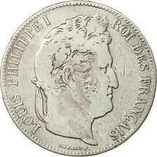 France, Louis-Philippe, 5 Francs, 1837, Rouen, VF(20-25), Silver, KM:749.2