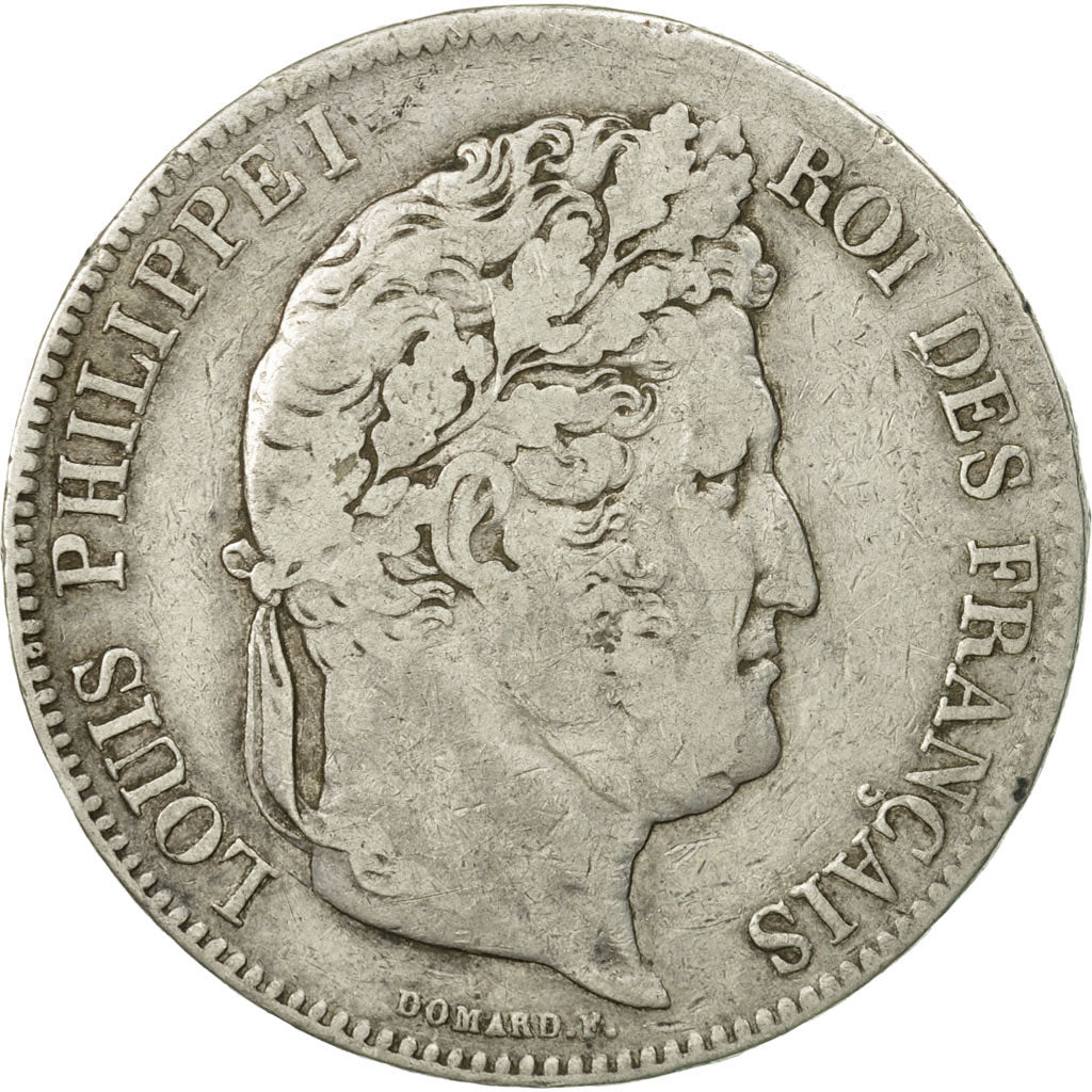 Coin, France, Louis-Philippe, 5 Francs, 1833, Marseille, VF(20-25), Silver