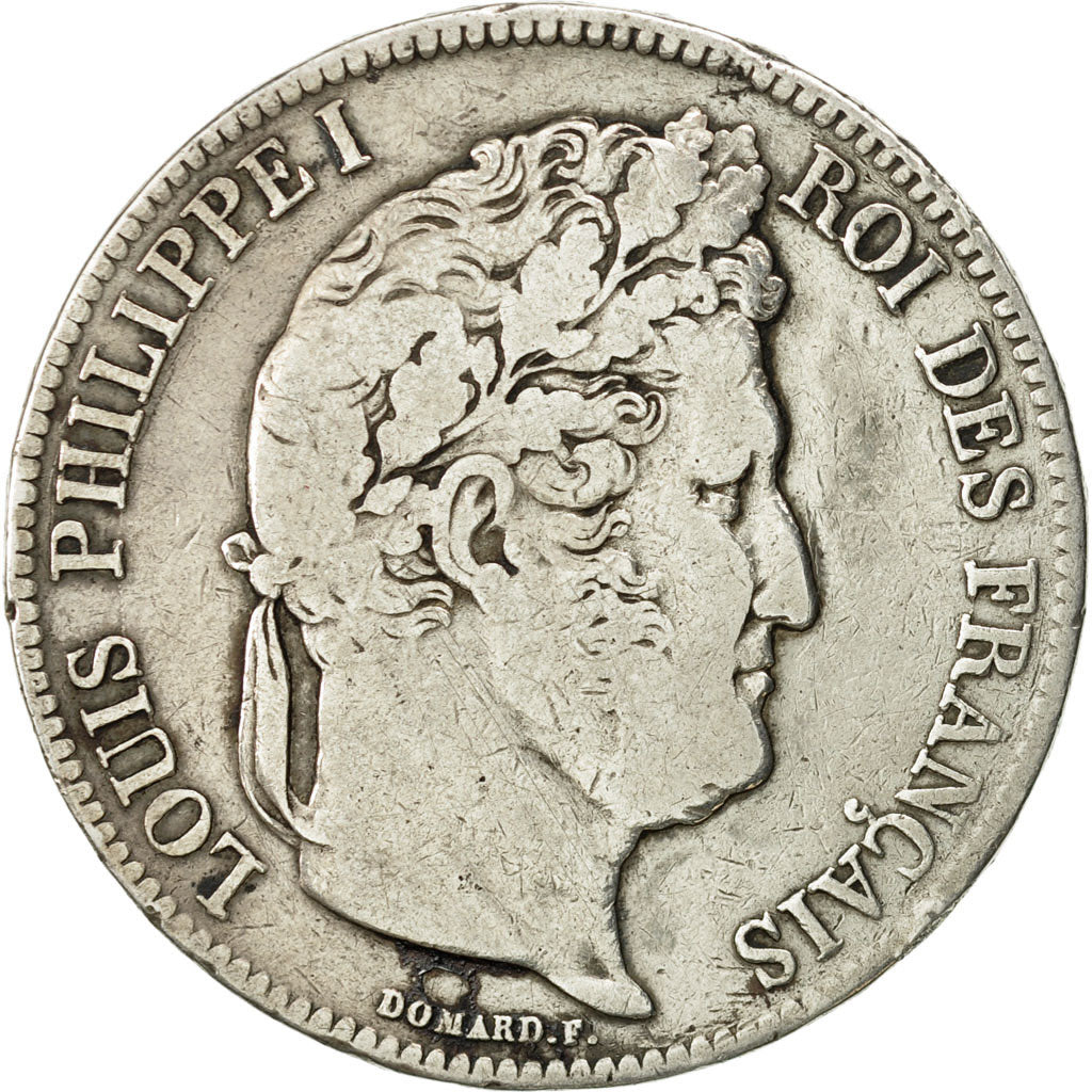 France, Louis-Philippe, 5 Francs, 1837, Lyon, TB, Argent, KM:749.4, Gadoury:678