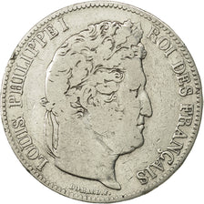 France, Louis-Philippe, 5 Francs, 1832, Bayonne, F(12-15), Silver, KM:749.8