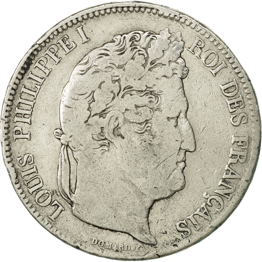 France, Louis-Philippe, 5 Francs, 1832, Lyon, F(12-15), Silver, KM:749.4