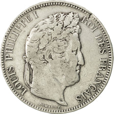 France, Louis-Philippe, 5 Francs, 1833, Perpignan, VF(20-25), Silver, KM:749.11