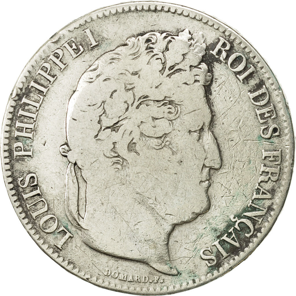 France, Louis-Philippe, 5 Francs, 1833, Lille, F(12-15), Silver, KM:749.13