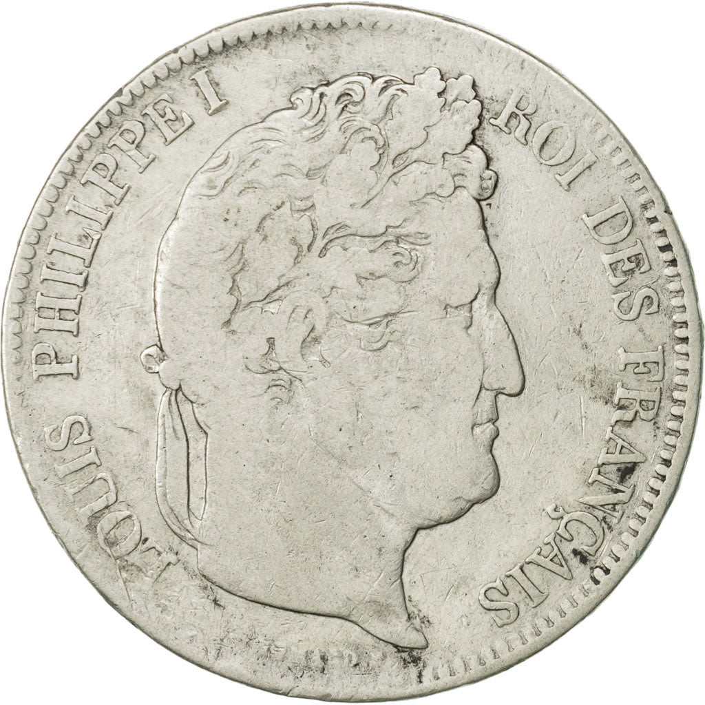 Coin, France, Louis-Philippe, 5 Francs, 1834, Limoges, F(12-15), Silver