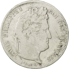 Coin, France, Louis-Philippe, 5 Francs, 1834, Limoges, F(12-15), Silver