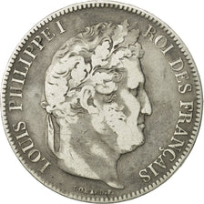 France, Louis-Philippe, 5 Francs, 1833, Strasbourg, F(12-15), Silver, KM:749.3