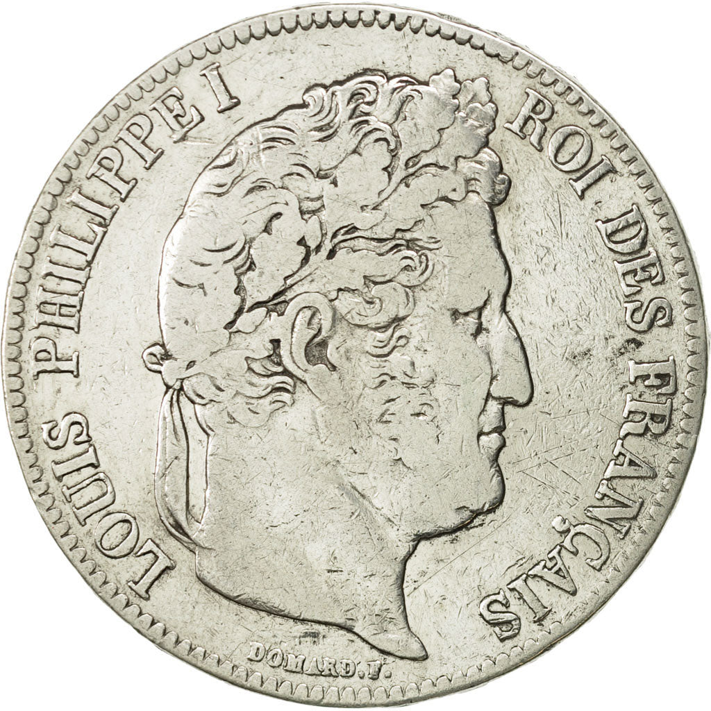 France, Louis-Philippe, 5 Francs, 1836, Rouen, VF(20-25), Silver, KM:749.2