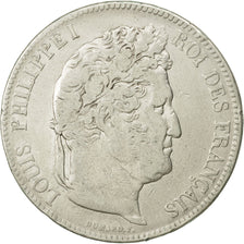 France, Louis-Philippe, 5 Francs, 1833, Rouen, TB, Argent, KM:749.2, Gadoury:678