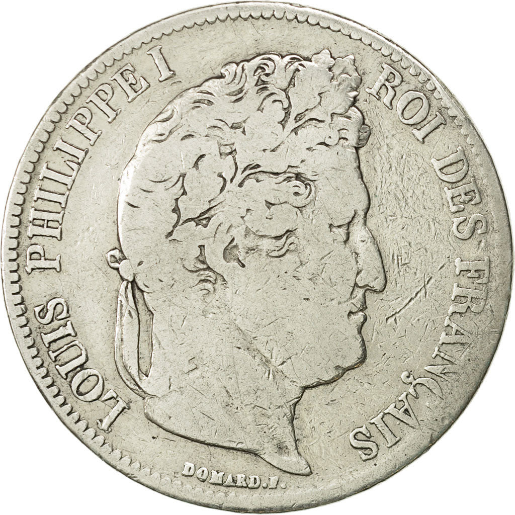 France, Louis-Philippe, 5 Francs, 1832, Toulouse, F(12-15), Silver, KM:749.9