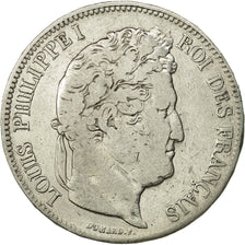 France, Louis-Philippe, 5 Francs, 1833, La Rochelle, VF(20-25), Silver, KM 749.5