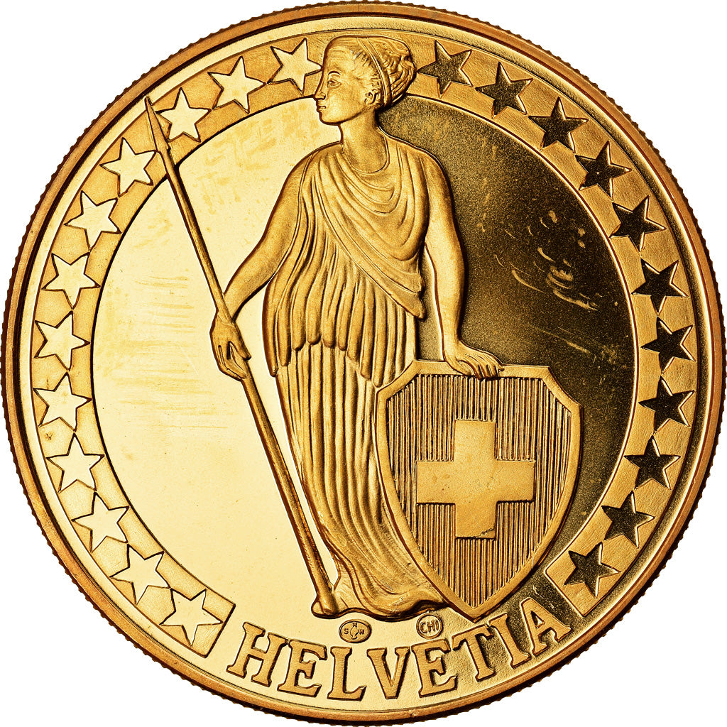 Switzerland, Medal, Der Saint Moritzsee, die Schweizer Seen, MS(64)