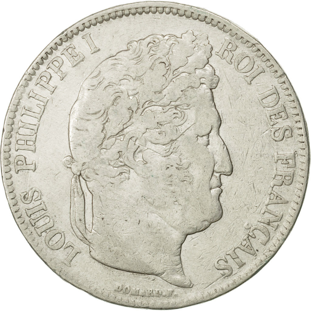 Monnaie, France, Louis-Philippe, 5 Francs, 1833, Lyon, TB+, Argent, KM:749.4