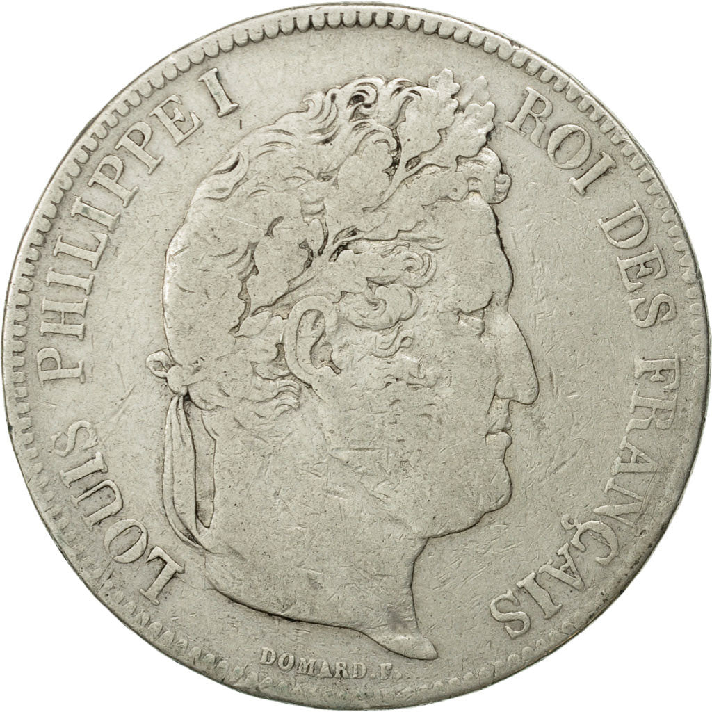 France, Louis-Philippe, 5 Francs, 1833, Bayonne, VF(20-25), Silver, KM:749.8