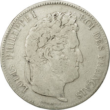 France, Louis-Philippe, 5 Francs, 1833, Bayonne, VF(20-25), Silver, KM:749.8