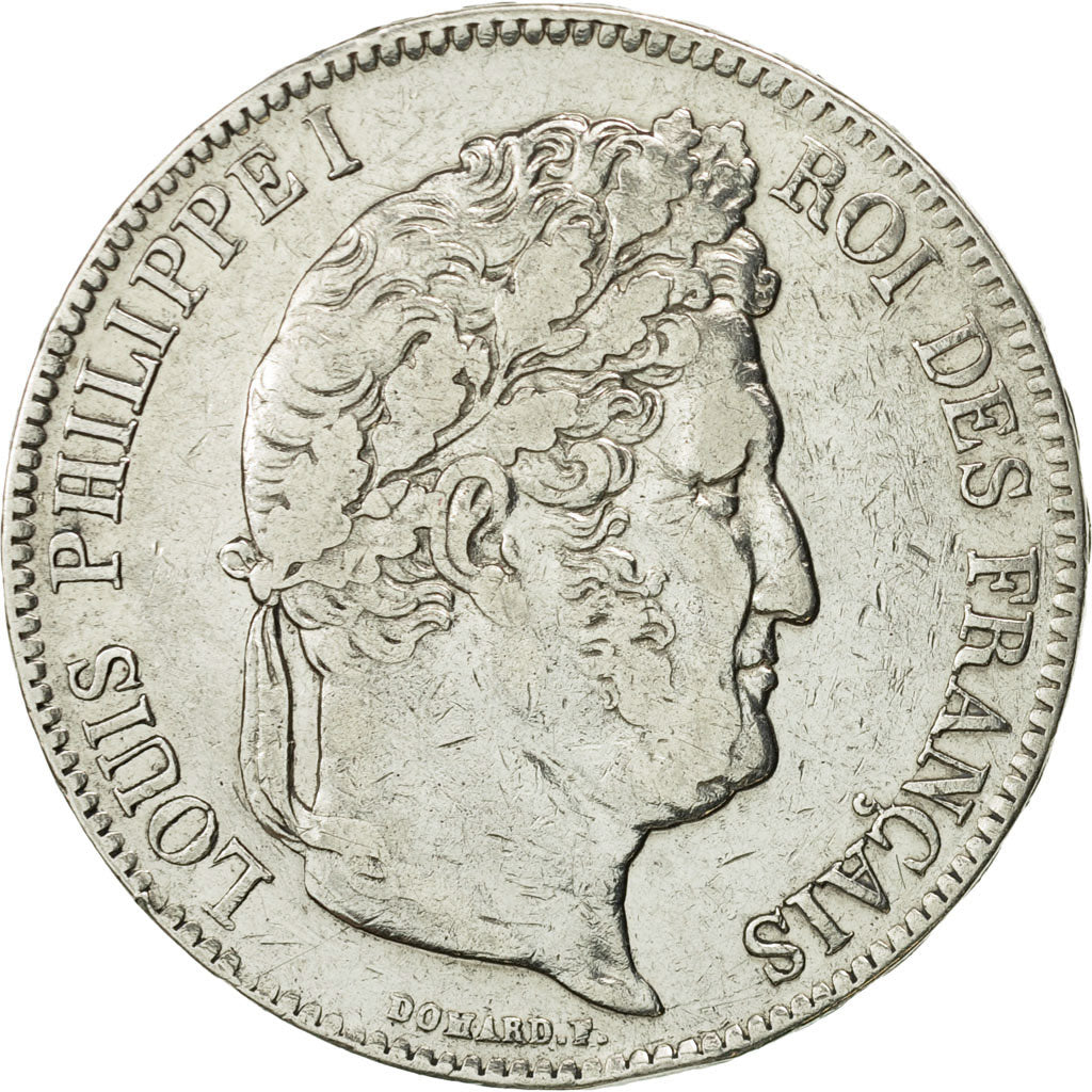 France, Louis-Philippe, 5 Francs, 1835, Lille, VF(20-25), Silver, KM:749.13