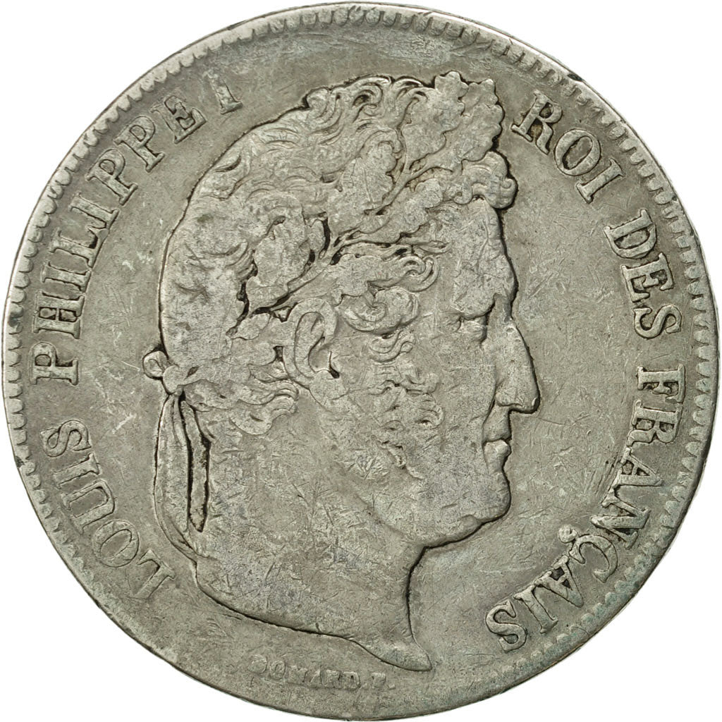 Coin, France, Louis-Philippe, 5 Francs, 1836, Lille, VF(20-25), Silver