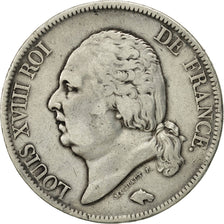 France, Louis XVIII, 5 Francs, 1817, Bordeaux, VF(20-25), Silver, KM:711.7