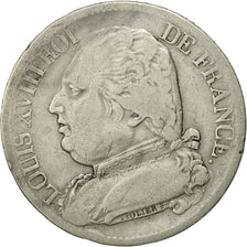 France, Louis XVIII, 5 Francs, 1814, Bayonne, TB, Argent, KM:702.8, Gad 591