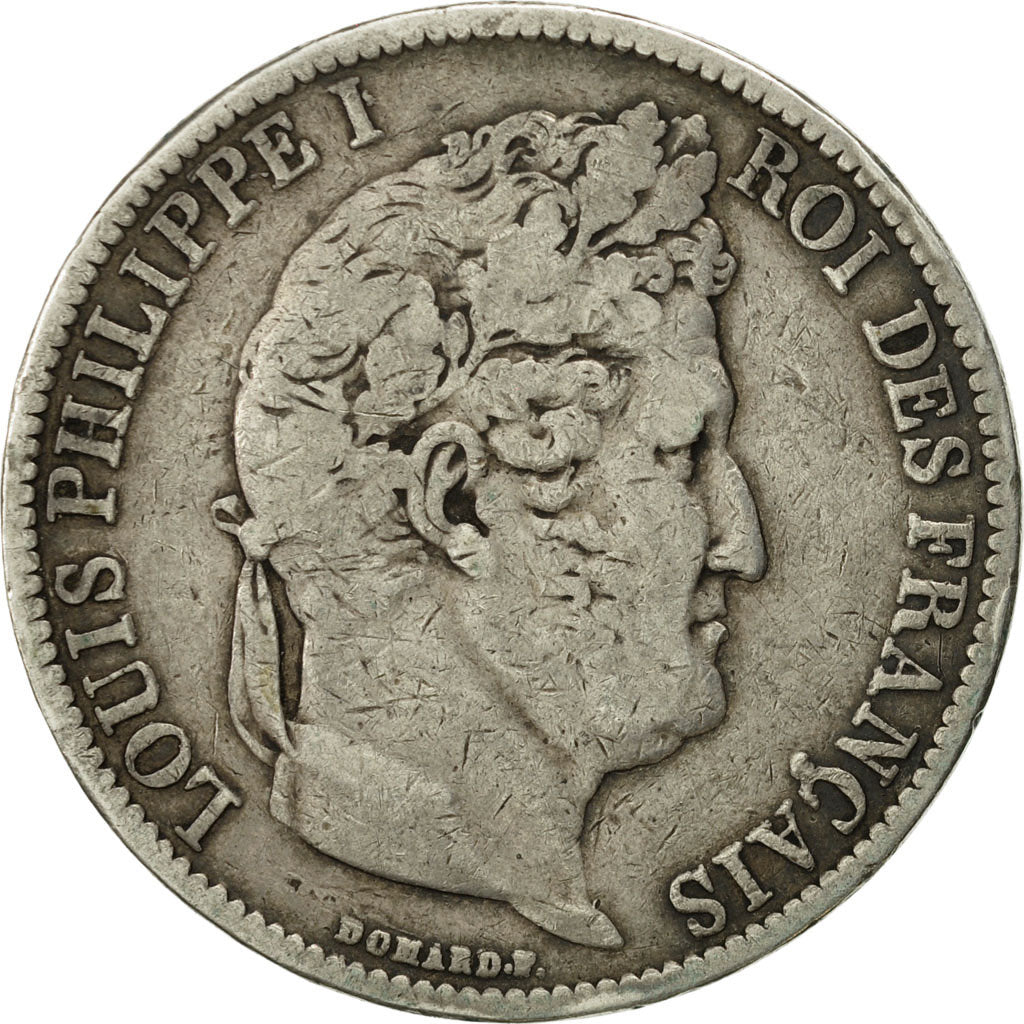 Coin, France, Louis-Philippe, 5 Francs, 1831, Lyon, F(12-15), Silver, KM:744.2