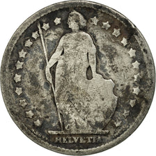 Munten, Zwitserland, Franc, 1880, Bern, ZG+, Zilver, KM:24