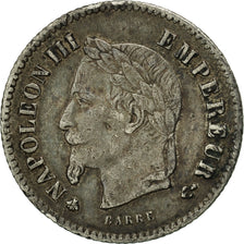 France, Napoleon III, 20 Centimes, 1867, Paris, EF(40-45), KM 808.1