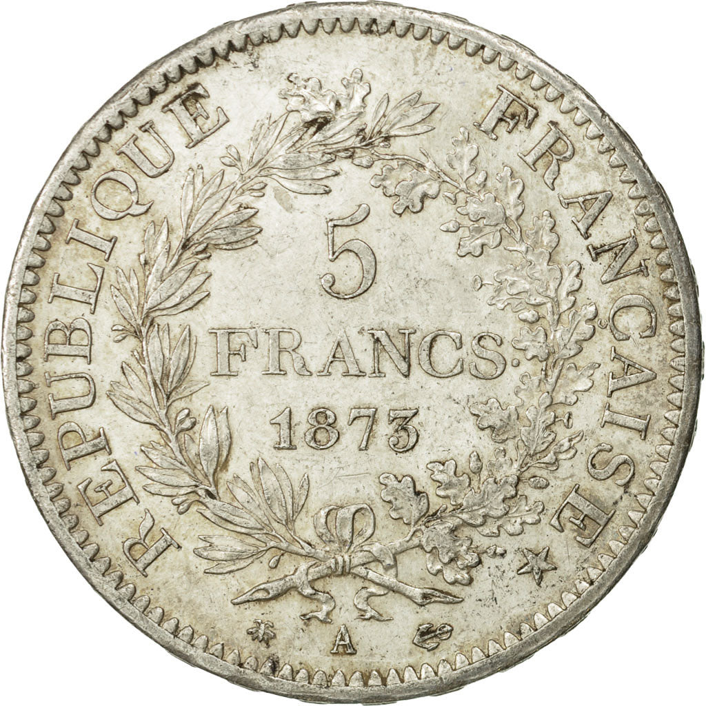France, Hercule, 5 Francs, 1873, Paris, EF(40-45), Silver, KM:820.1