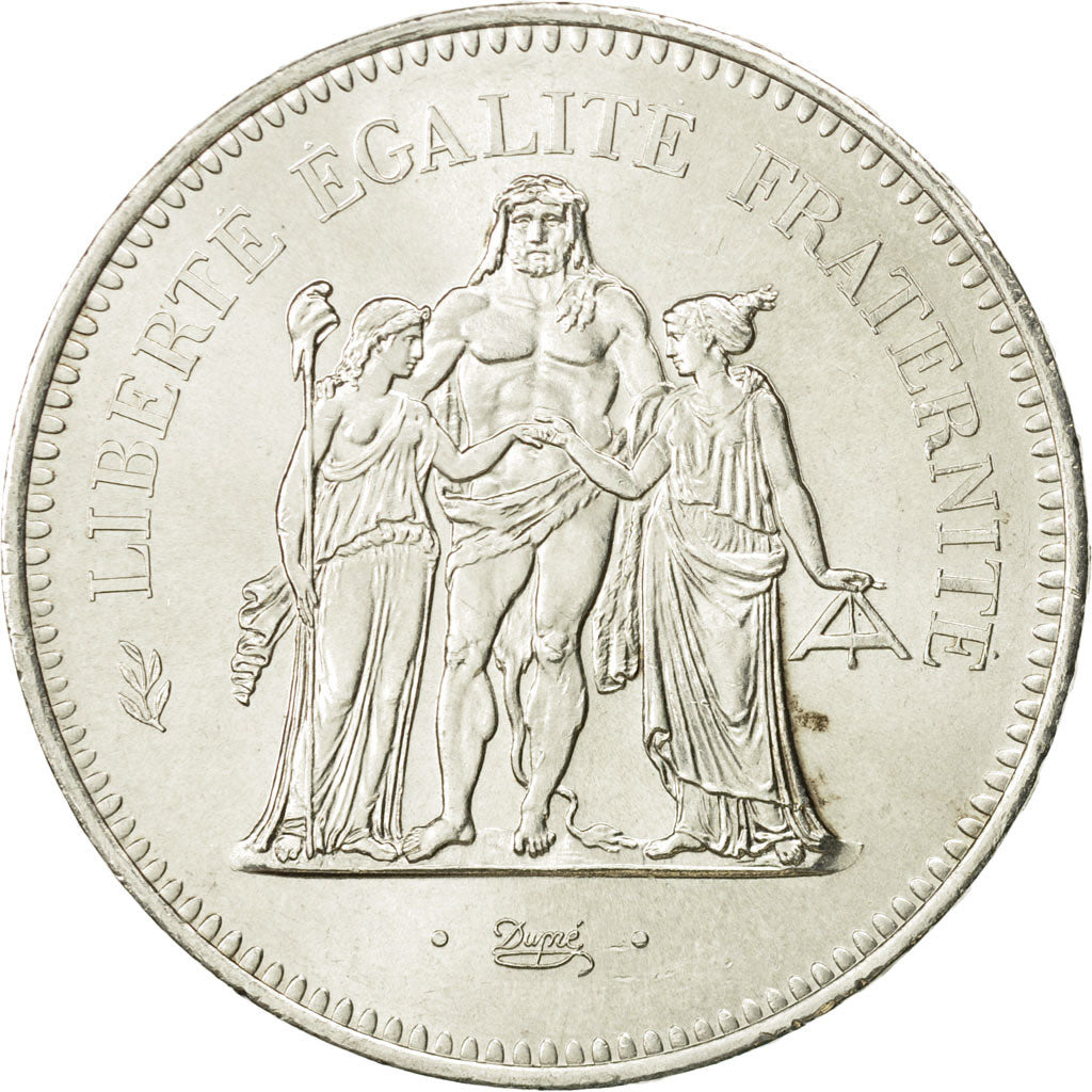 France, Hercule, 50 Francs, 1977, Paris, AU(55-58), Silver, KM:941.1