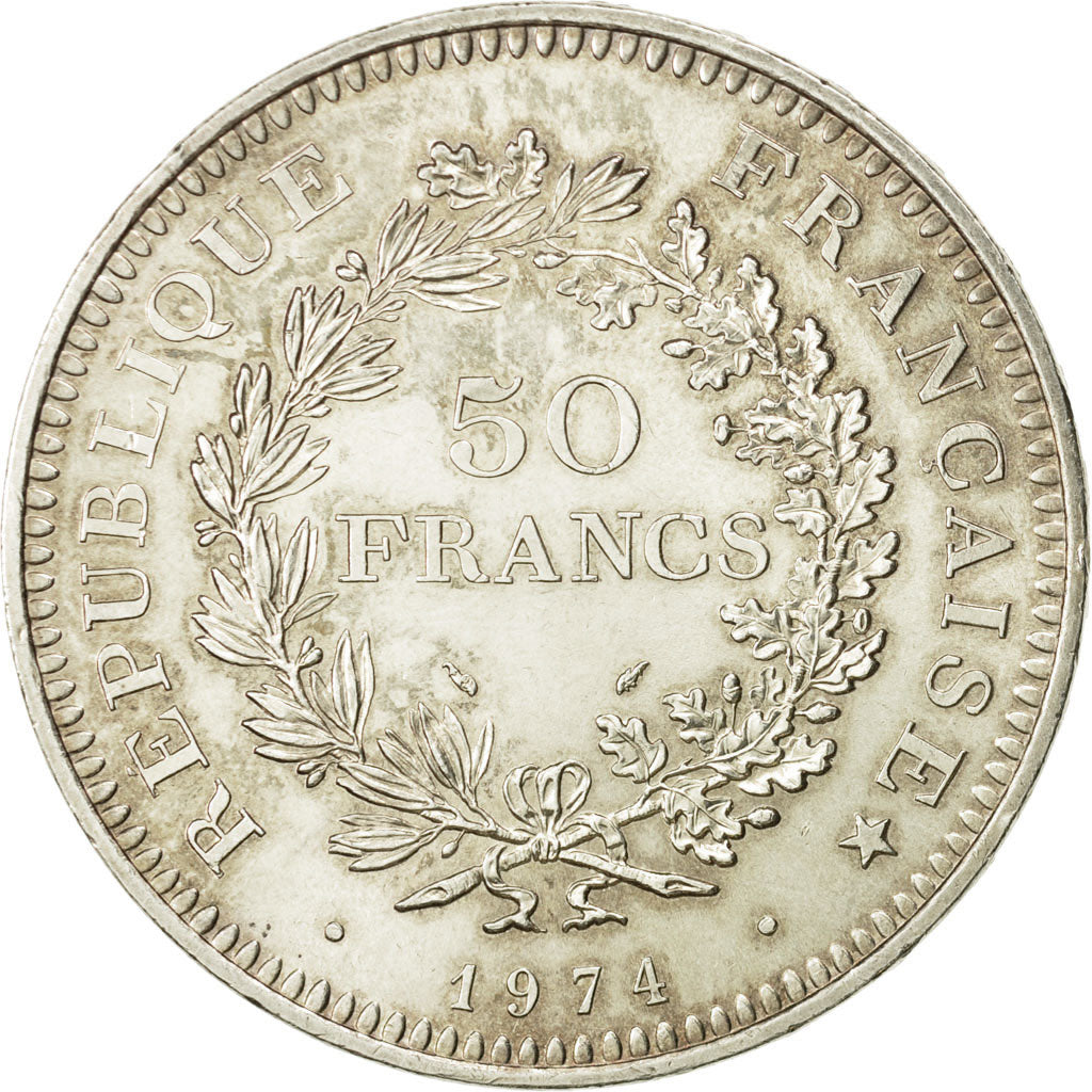 France, Hercule, 50 Francs, 1974, Paris, SUP, Argent, KM:941.1, Gadoury:882