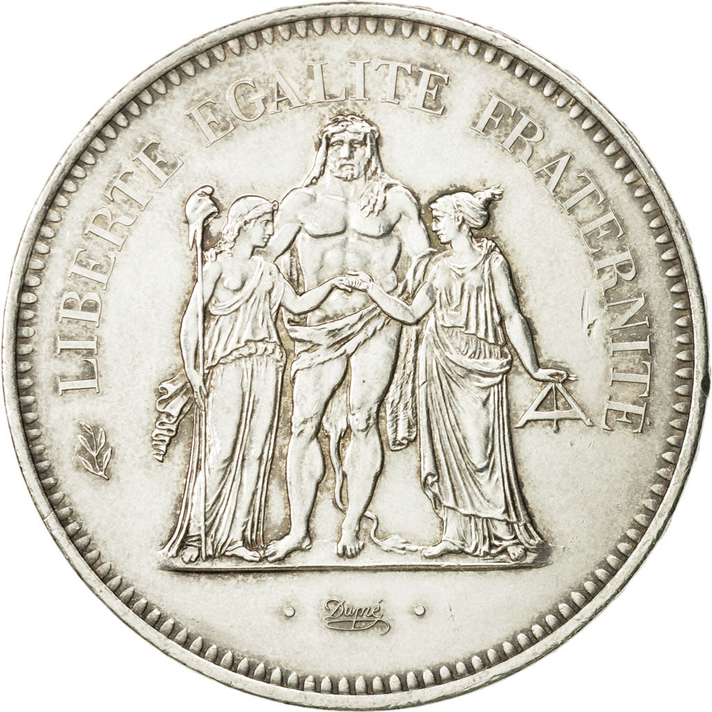 France, Hercule, 50 Francs, 1978, Paris, AU(55-58), Silver, KM:941.1