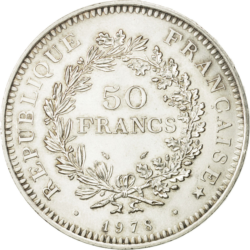 France, Hercule, 50 Francs, 1978, Paris, AU(55-58), Silver, KM:941.1