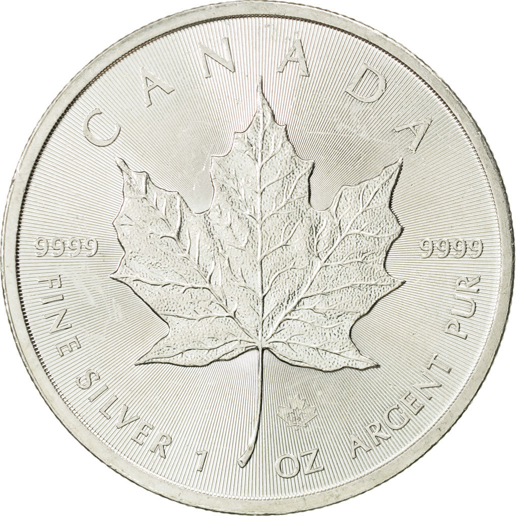 Moneta, Canada, 5 Dollars, 2014, AU(55-58), Srebro