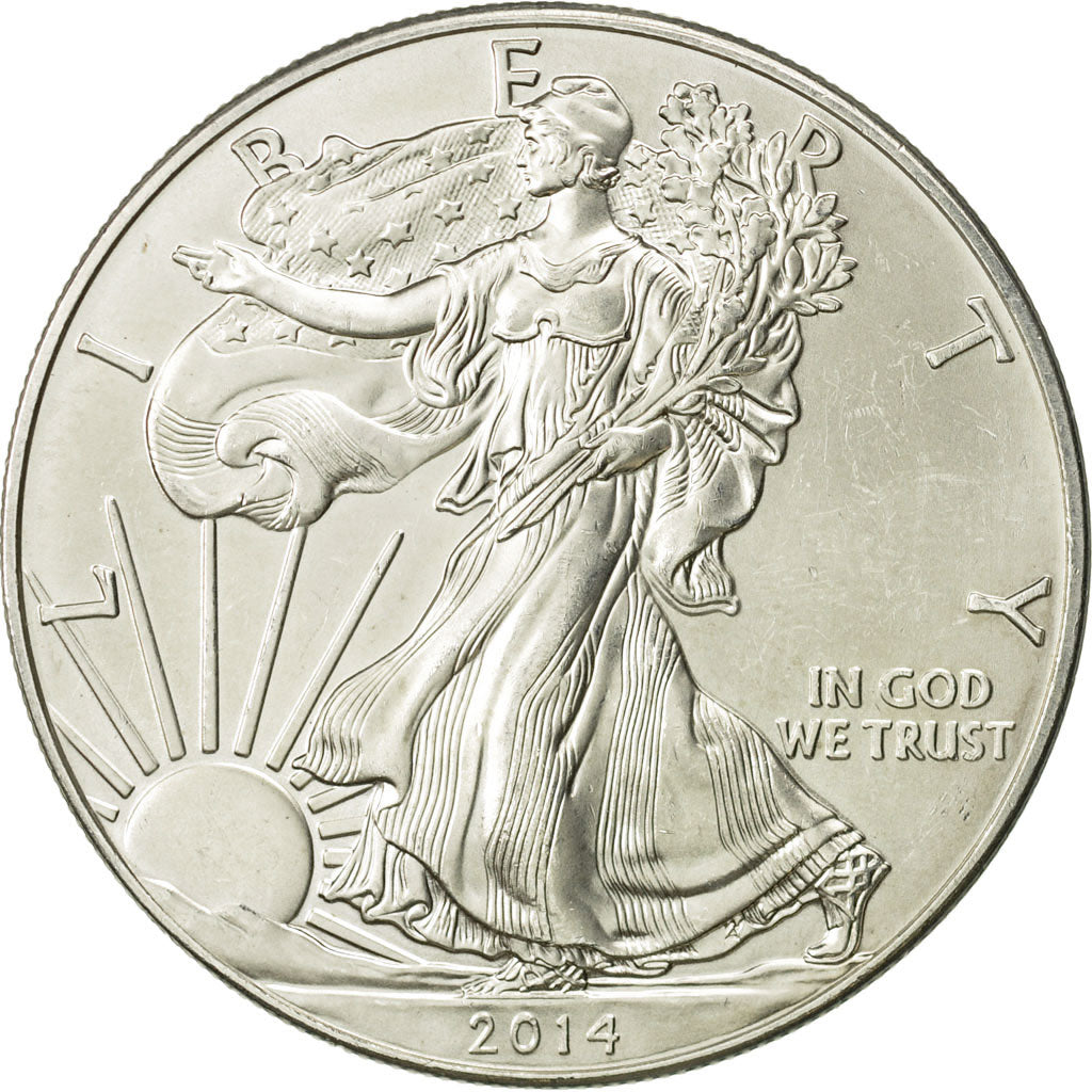 United States, Dollar, 2014, U.S. Mint, AU(55-58), Silver