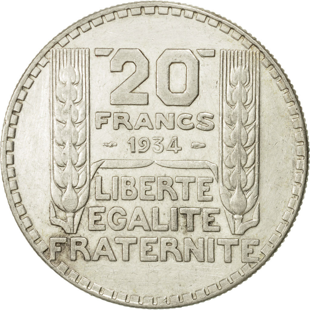 Monnaie, France, Turin, 20 Francs, 1934, Paris, TTB+, Argent, KM:879