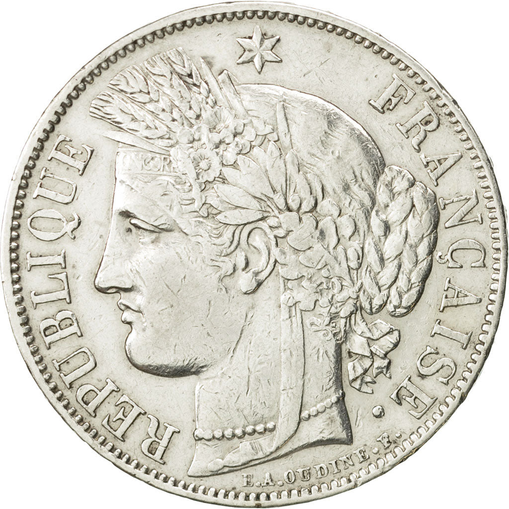 France, Cérès, 5 Francs, 1850, Paris, EF(40-45), Silver, KM:761.1, Gadoury:719
