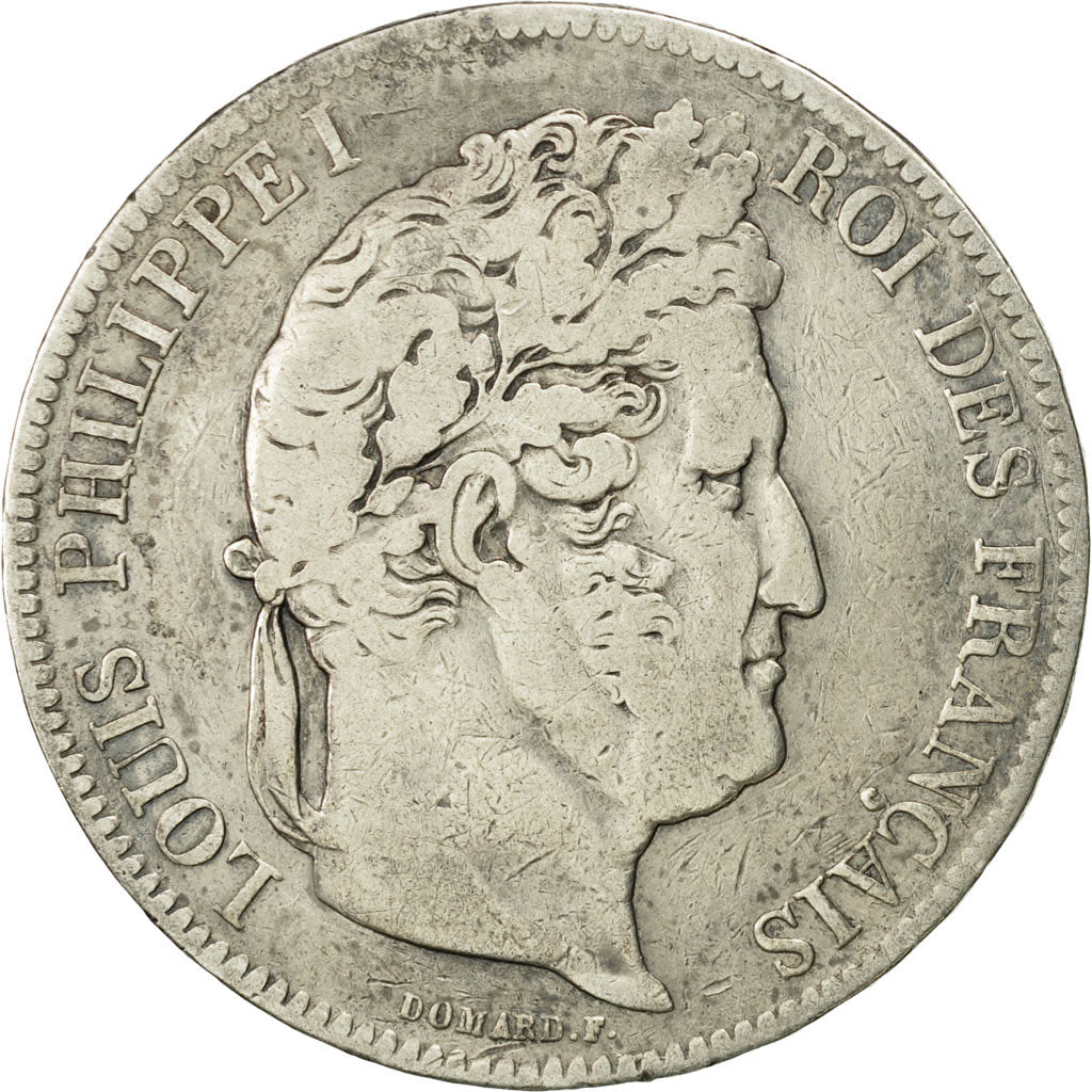 Coin, France, Louis-Philippe, 5 Francs, 1841, Lille, VF(20-25), Silver
