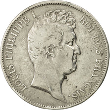 Moneta, Francia, Louis-Philippe, 5 Francs, 1830, Paris, MB, Argento, KM:738