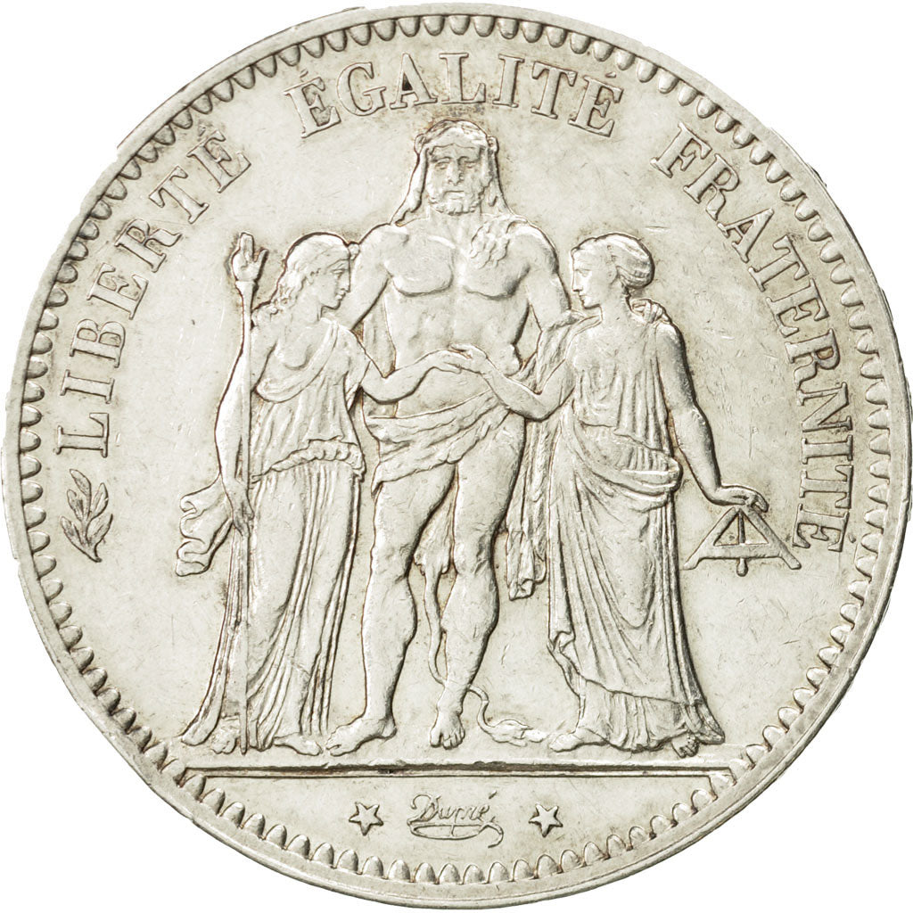France, Hercule, 5 Francs, 1876, Paris, EF(40-45), Silver, KM:820.1