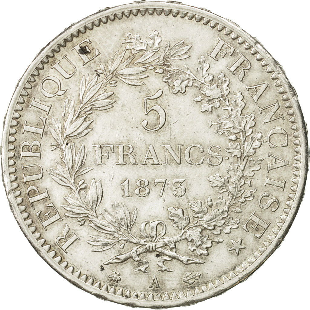 France, Hercule, 5 Francs, 1873, Paris, EF(40-45), Silver, KM:820.1