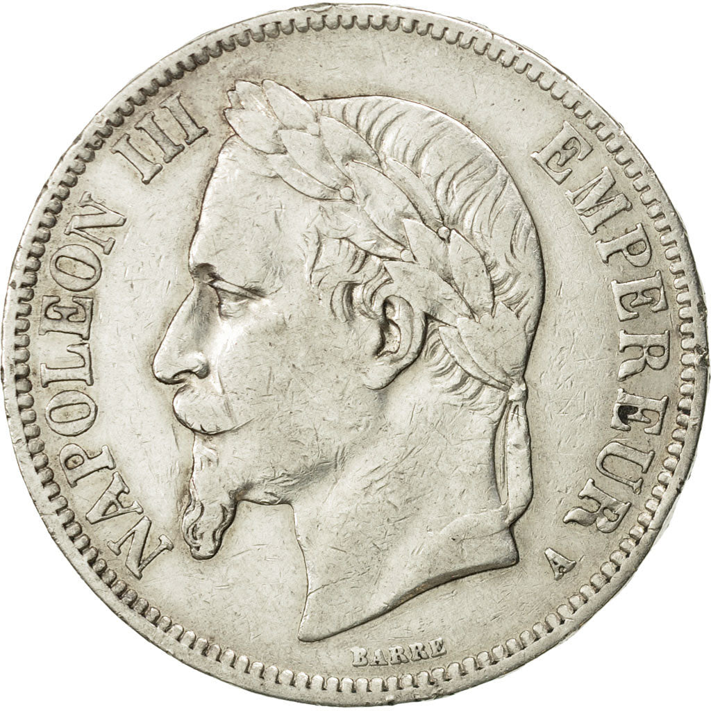 Coin, France, Napoleon III, Napoléon III, 5 Francs, 1867, Paris, EF(40-45)