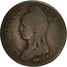 France, Dupré, 2 Décimes, 1795, Paris, VG(8-10), Bronze, KM:638.1, Gadoury:300