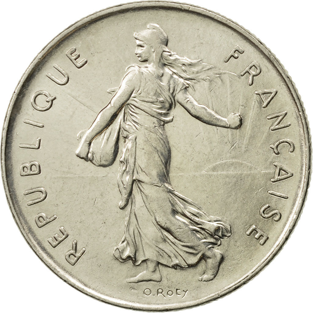 Coin, France, Semeuse, 5 Francs, 1975, Paris, AU(55-58), Nickel Clad
