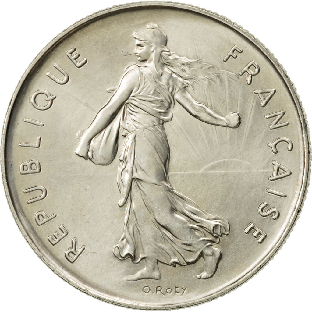 France, Semeuse, 5 Francs, 1985, Paris, AU(55-58), Copper-Nickel, KM 926a.1
