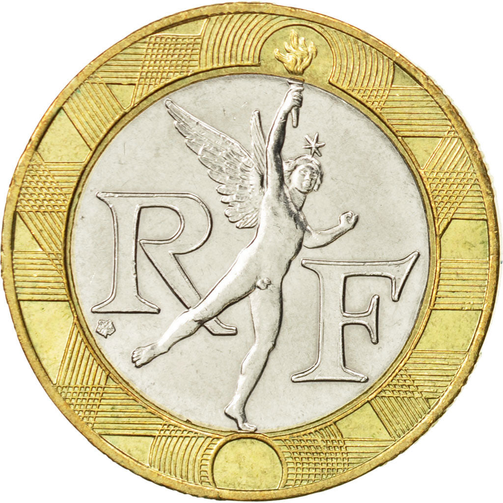 Moneta, Francja, Génie, 10 Francs, 1988, AU(55-58), Bimetaliczny, KM:964.1