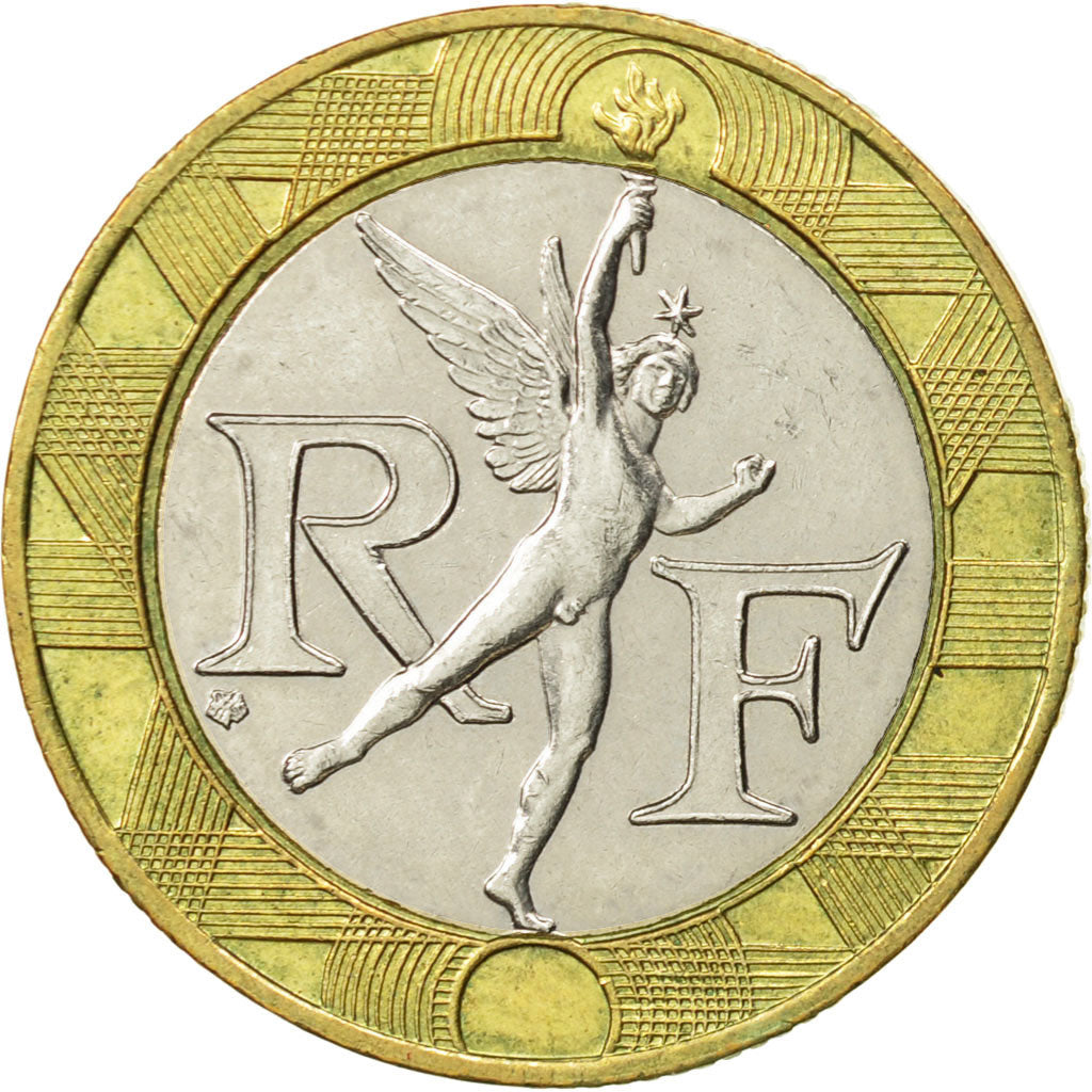 Moneda, Francia, Génie, 10 Francs, 1990, EBC, Bimetálico, KM:964.1