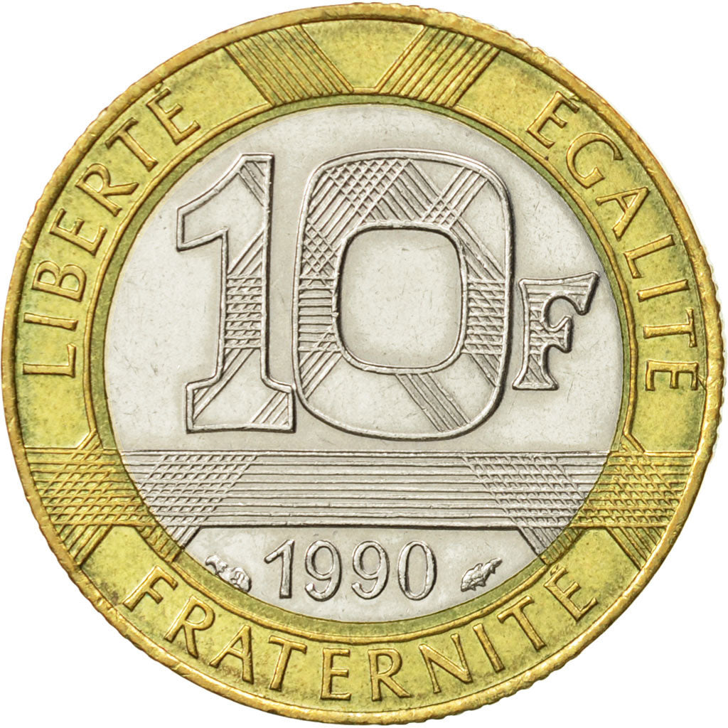Moneda, Francia, Génie, 10 Francs, 1990, EBC, Bimetálico, KM:964.1