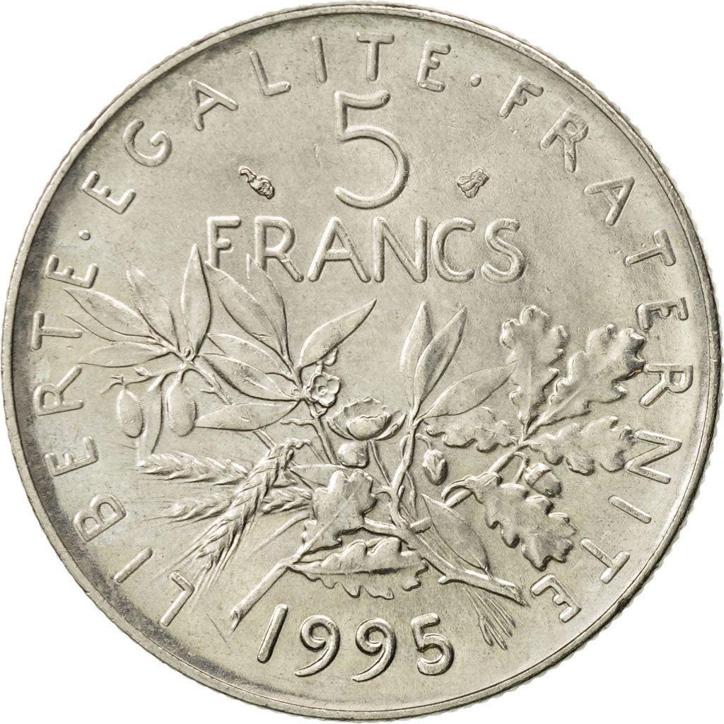 Coin, France, Semeuse, 5 Francs, 1995, Paris, AU(55-58), Nickel Clad