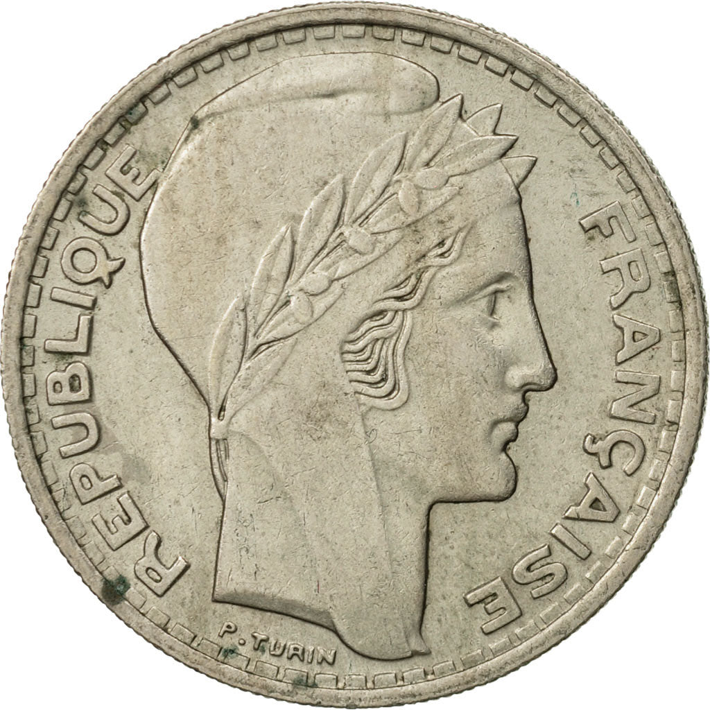 Munten, Frankrijk, Turin, 10 Francs, 1945, ZF, Copper-nickel, KM:908.1