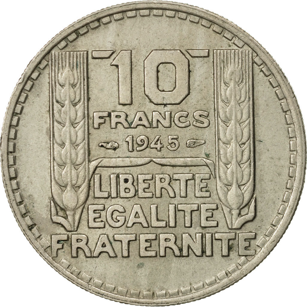 Munten, Frankrijk, Turin, 10 Francs, 1945, ZF, Copper-nickel, KM:908.1